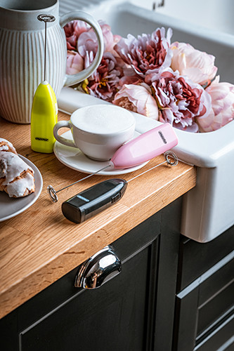 Spieniacz do mleka na baterie - zielony Mesko 4493