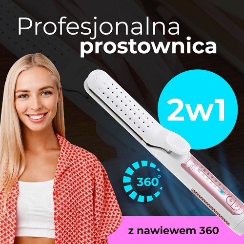 Prostownica 2w1 z nawiewem do loków i 5 ustawieniami temperatury Adler 2326