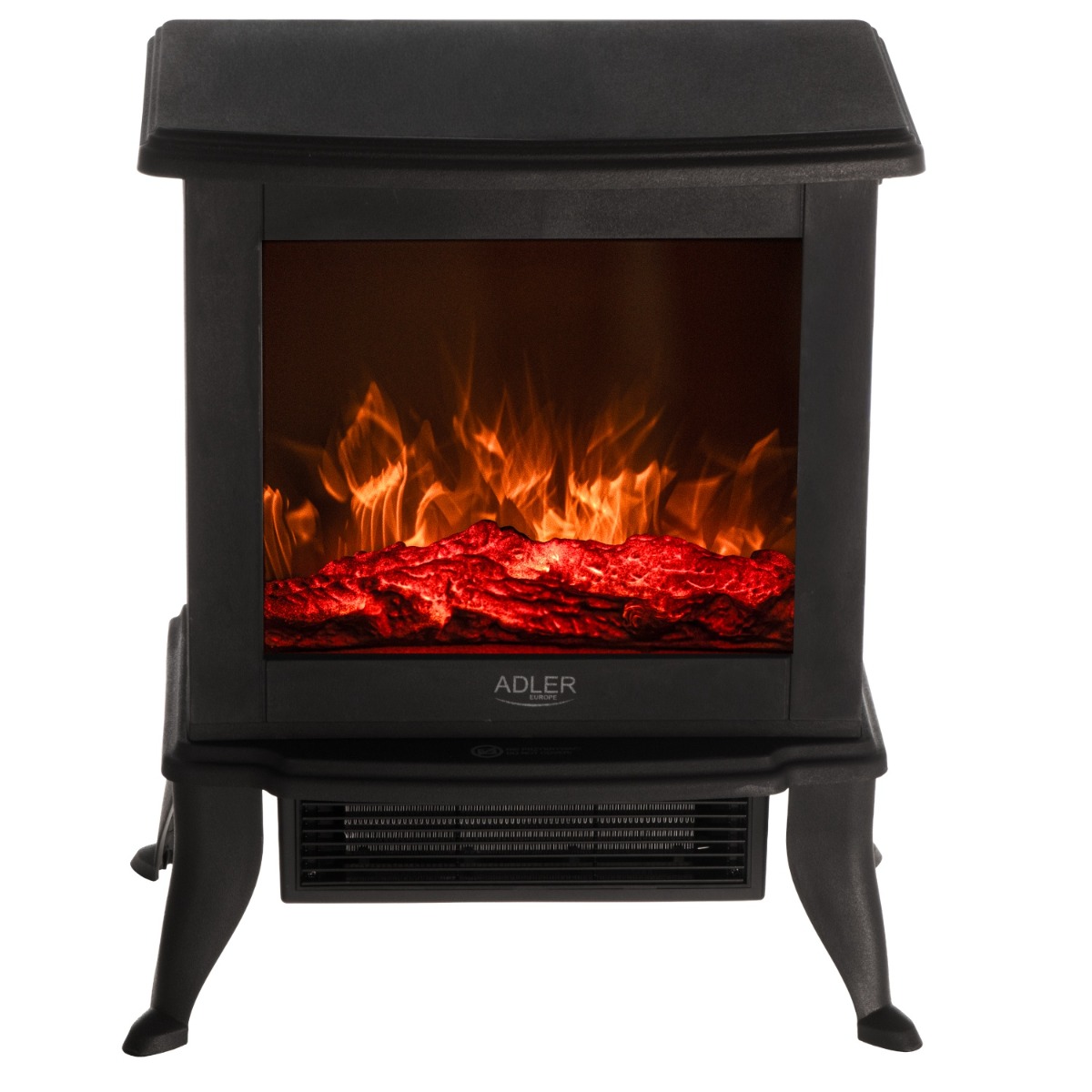 Kominek elektryczny z efektem 3D płomienia i termostatem Adler 7754