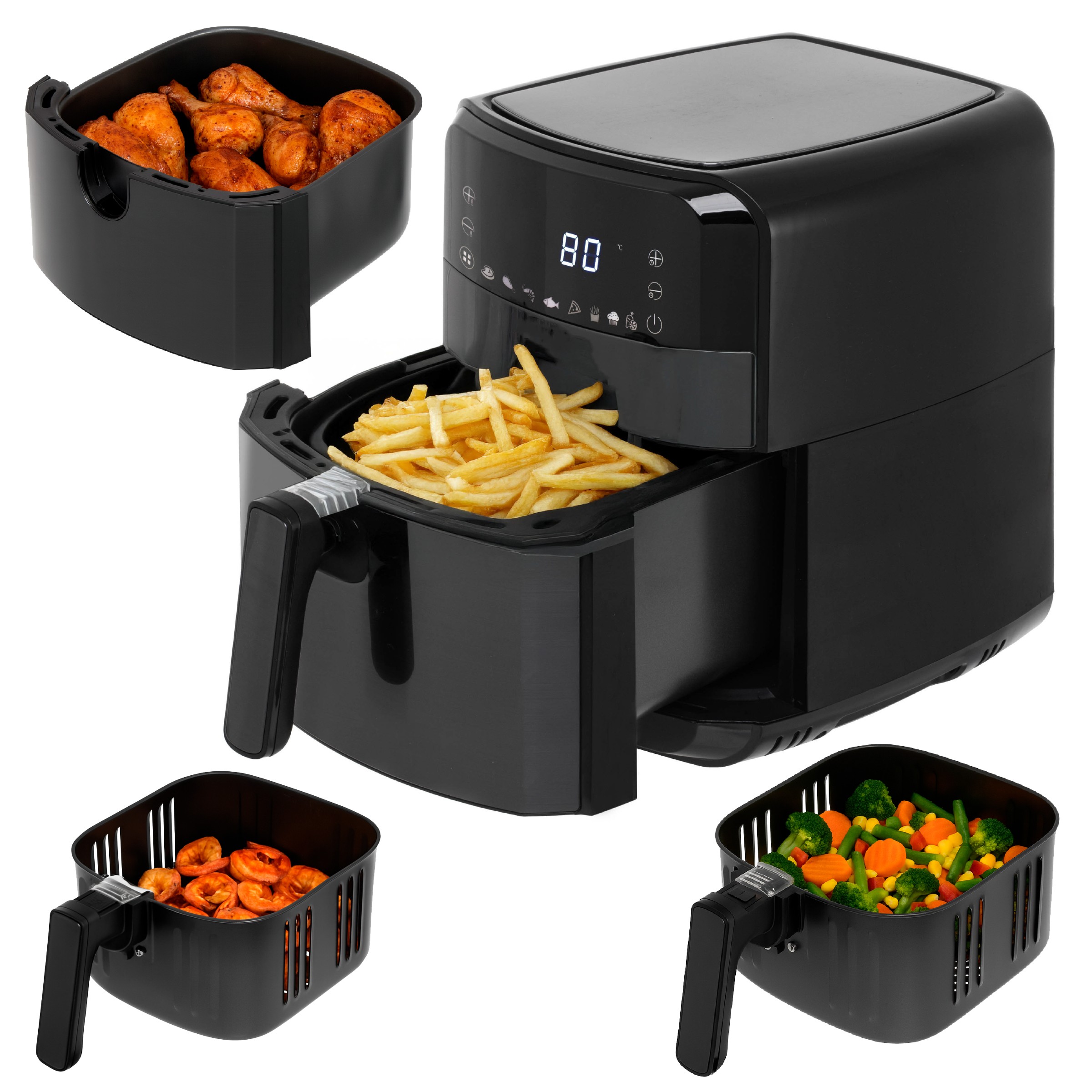 Frytkownica beztłuszczowa 5L z 9 programami - Camry 6311b