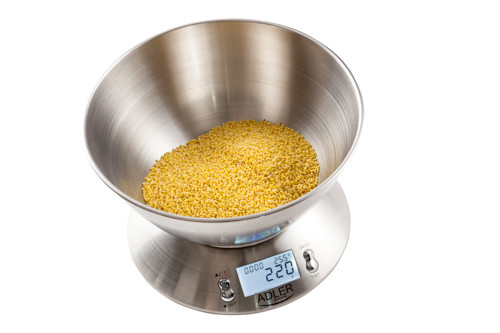 Waga kuchenna elektroniczna 5kg z misą stalową Adler 3134