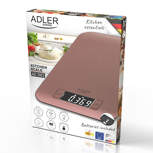 Waga kuchenna elektroniczna 5kg z podświetlanym LCD Adler 3183