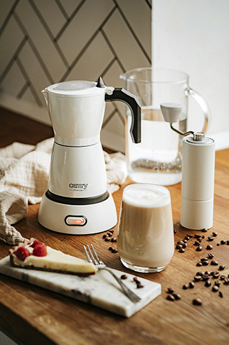 Elektryczna kawiarka Moka 300 ml ciśnieniowa biała Camry 4415