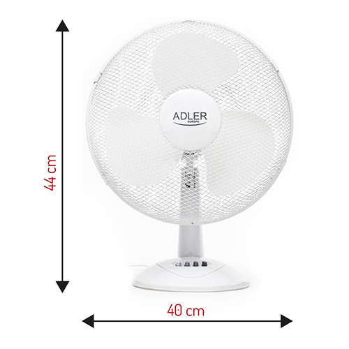 Wentylator stojący 40cm 3 prędkości 90W Adler 7304
