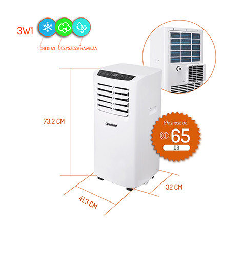 Klimatyzator 5000 BTU z pilotem i timerem - Mesko 7911