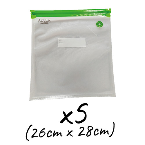 Zestaw torebek próżniowych 15 sztuk wielorazowych Adler 4514.2