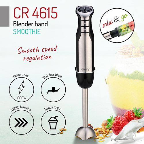 Blender ręczny z bidonem 500ml do smoothie i zup Camry 4615