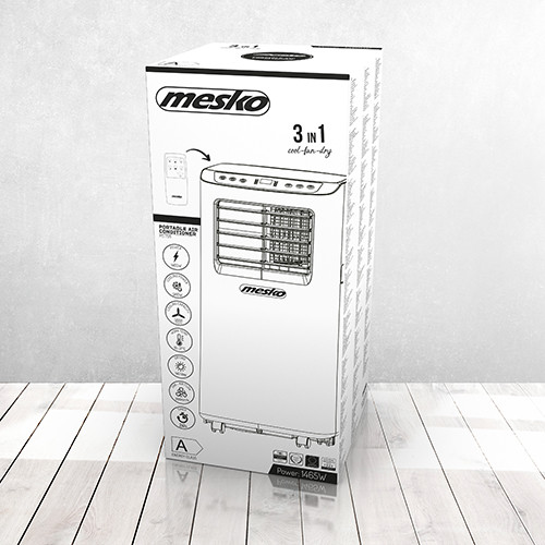 Klimatyzator 5000 BTU z pilotem i timerem - Mesko 7911