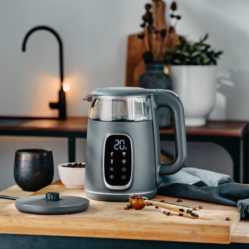 Czajnik elektryczny szklany z regulacją temperatury 1,7L LED Adler 1305