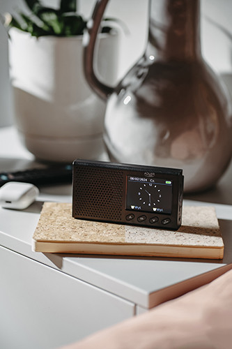 Radio przenośne FM z Bluetooth 5.0, kolorowym LCD i zegarem Adler 1198