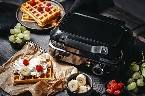 Gofrownica do 2 gofrów z regulacją temperatury Adler 3065