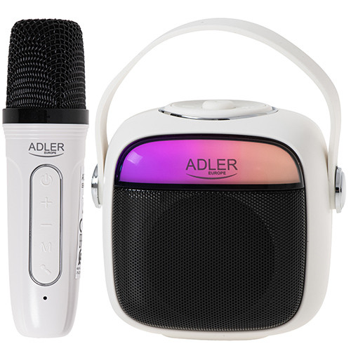Głośnik karaoke z mikrofonem - 8h pracy - Bluetooth AUX USB Adler 1199