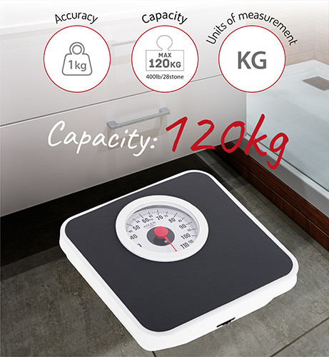 Waga łazienkowa mechaniczna 120kg z kalibracją Adler 8178