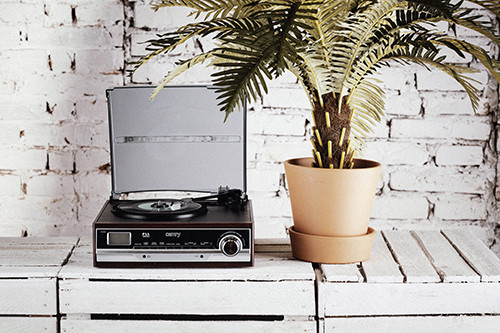 Gramofon z radiem FM/AM i zegarem 3-prędkościowy Camry 1113