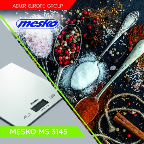 Waga kuchenna elektroniczna 5kg z dokładnością 1g Mesko Mesko 3145