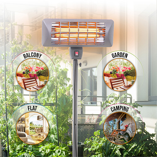 Ogrzewacz patio stojący z regulacją wysokości 2000W Camry 7737