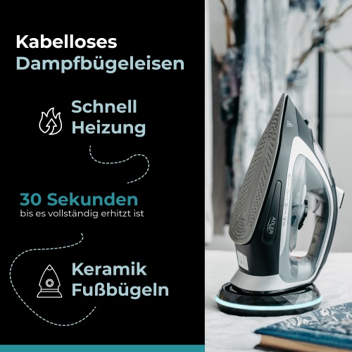 Bezprzewodowe żelazko parowe z szybkim nagrzewaniem Adler 5043