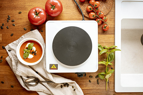 Kuchenka elektryczna jednopalnikowa 1500W stalowa Adler 6503