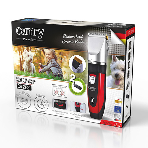 Strzyżarka dla zwierząt z 2 bateriami i tytanową głowicą Camry 2821