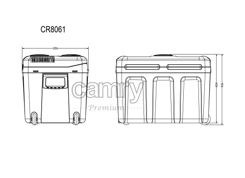 Lodówka turystyczna 40L z funkcją grzania - zasilanie 12V/230V Camry 8061