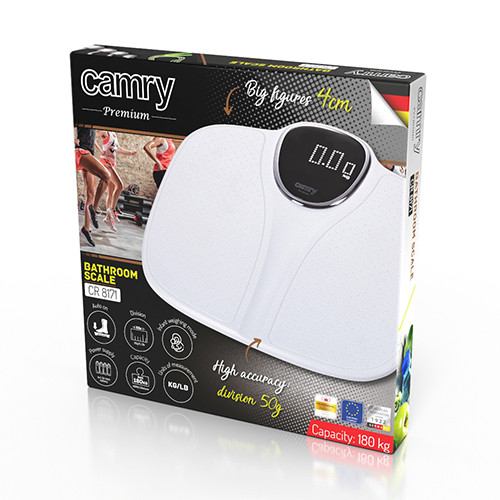 Waga łazienkowa z funkcją ważenia niemowląt 180kg LED Camry 8171