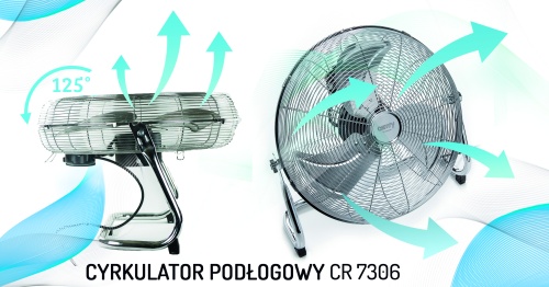 Wentylator stojący 45cm 3 prędkości regulacja kąta Camry 7306