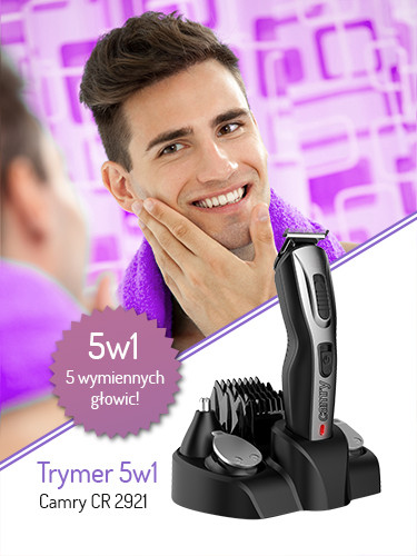 Wielofunkcyjny trymer do brody i włosów 5w1 z ładowarką Camry 2921