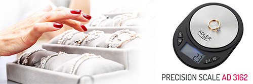 Waga jubilerska 750g z dokładnością 0.1g - Adler 3162