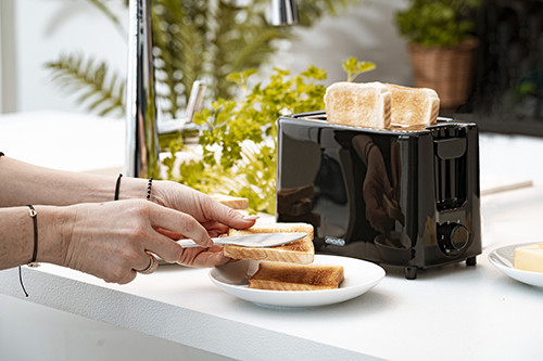 Toster 2-kromkowy z regulacją mocy - tacka na okruchy Mesko 3220