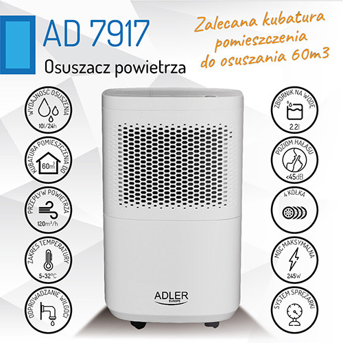 Osuszacz powietrza kompresorowy 10l/dobę z filtrem Adler 7917