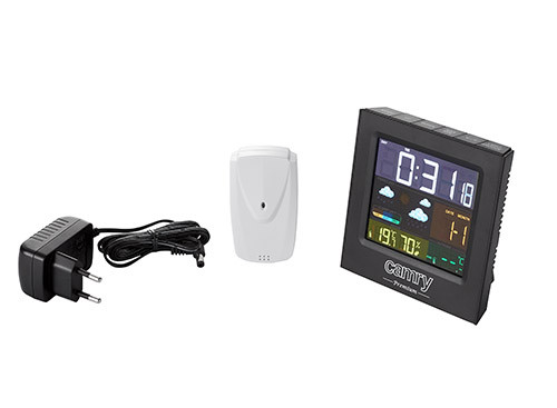 Stacja pogodowa z czujnikiem wilgotności i prognozą zachmurzenia Camry 1166