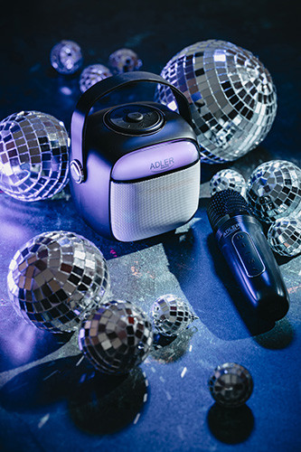 Głośnik karaoke z mikrofonem - 8h pracy - Bluetooth 5.1 - Adler 1199