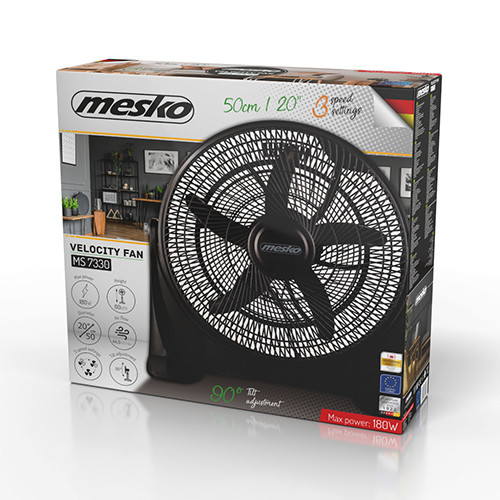 Cyrkulator powietrza 50cm 3 prędkości regulacja kąta Mesko 7330