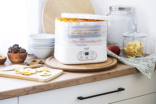 Suszarka do żywności z timerem LCD - 5 tac - 550W Adler 6658