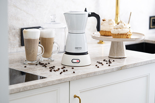 Elektryczna kawiarka Moka 300 ml ciśnieniowa biała Camry 4415