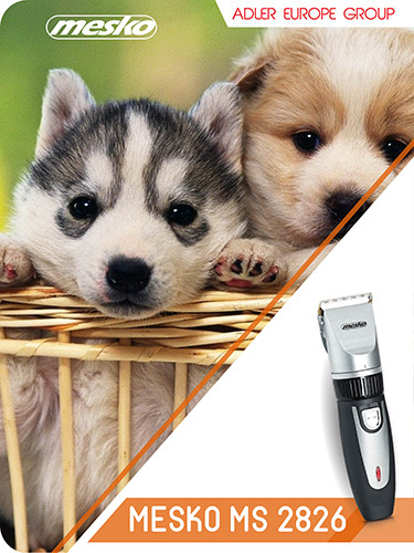 Strzyżarka dla zwierząt z ostrzem ceramicznym i zapasową baterią Mesko 2826