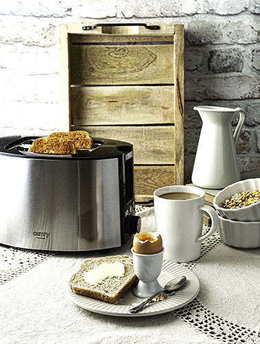 Toster 2 kromki z regulacją mocy i funkcją rozmrażania Camry 3215