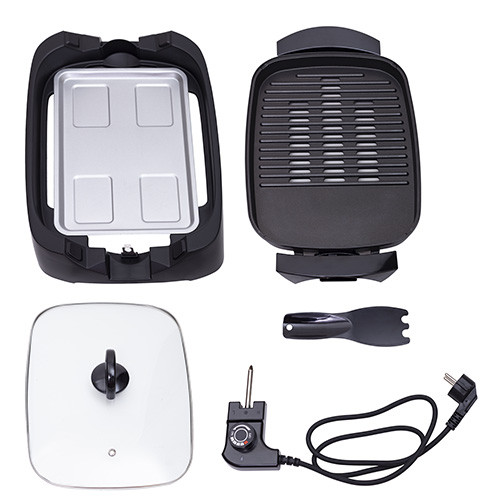 Grill elektryczny 3000W z płaską i karbowaną płytą Adler 6610