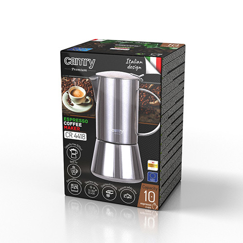 Kawiarka do espresso na kuchenkę 620 ml stal nierdzewna Camry 4418