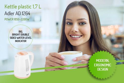 Czajnik elektryczny 1,7L z automatycznym wyłączaniem Adler 1264