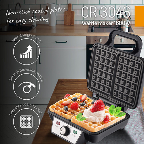 Gofrownica 1600W z regulacją temperatury Camry 3046