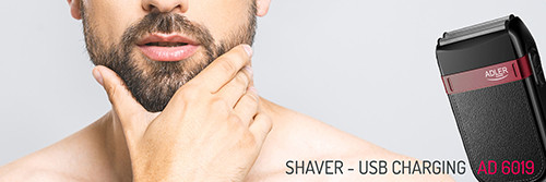 Golarka męska na mokro i sucho - Ładowanie USB Adler 2923