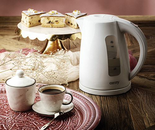 Czajnik elektryczny 1,7 L biały z filtrem i automatycznym wyłączaniem Camry 1255