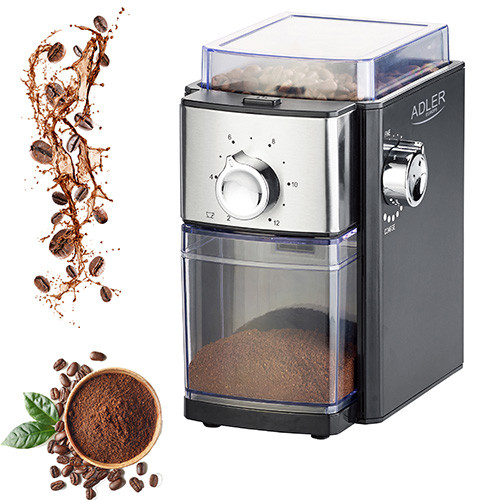 Młynek żarnowy do kawy 300W z regulacją mielenia Adler 4448