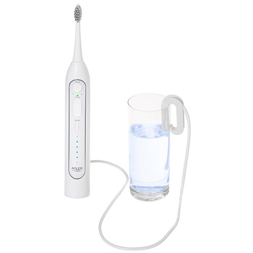 Szczoteczka soniczna z irygatorem 2w1 - zestaw podróżny z ładowaniem USB-C Adler 2180