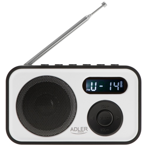 Cyfrowe radio AM/FM z PLL LCD budzik USB-C Adler 1906
