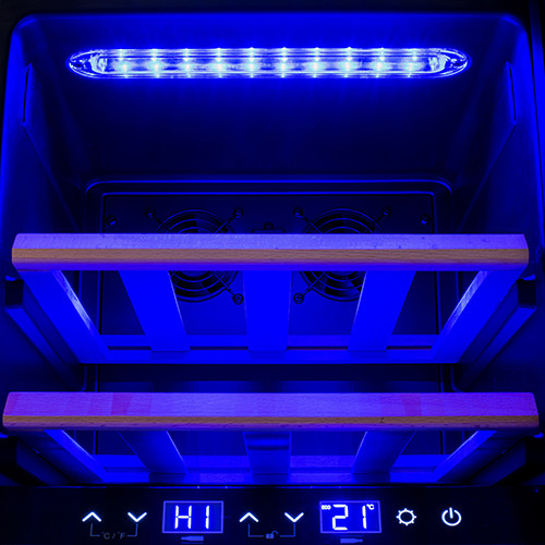 Lodówka na wino 24 butelki 60L podwójna strefa Adler 8080