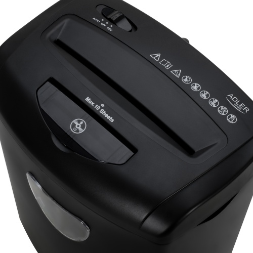 Niszczarka do dokumentów 10 kartek P-4 na ścinki 4mm Adler 1038