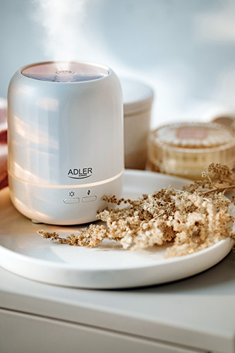 Dyfuzor zapachowy ultradźwiękowy z nawilżaczem i lampą Adler 7968