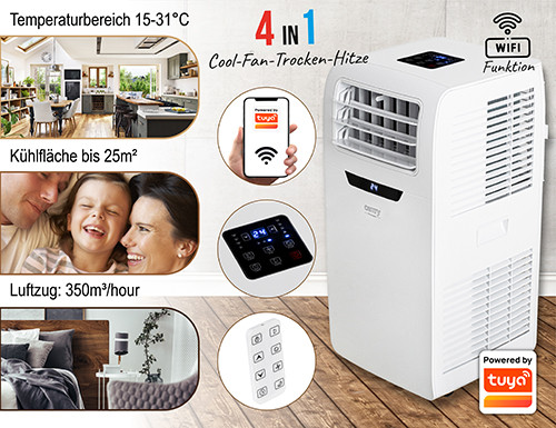 Klimatyzator 9000 BTU z funkcją grzania i WiFi Camry 7853